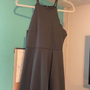 Halter-top black dress